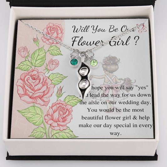 Will You Be My Flower Girl Gift Flower Girl Jewelry Gift Little Girl Gift Wedding Flower Girl Proposal Gift Personalized gift from bride