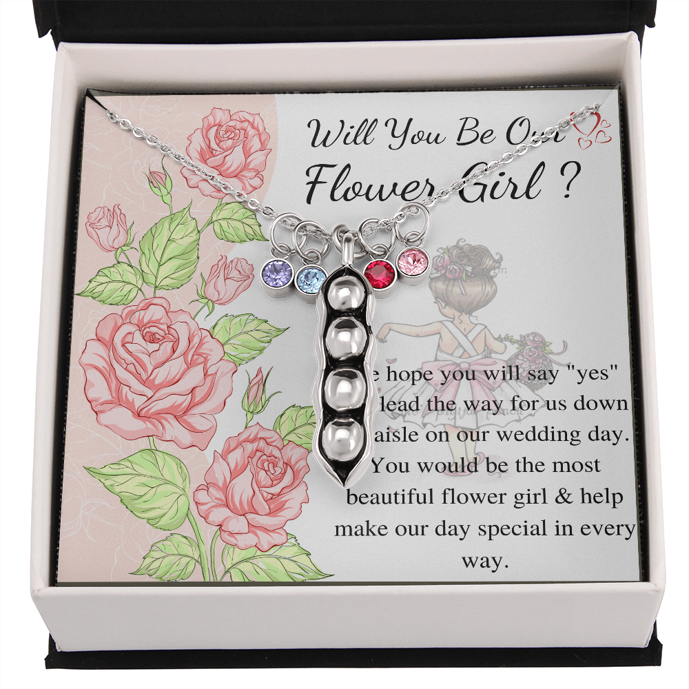 Will You Be My Flower Girl Gift Flower Girl Jewelry Gift Little Girl Gift Wedding Flower Girl Proposal Gift Personalized gift from bride