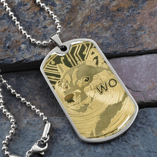 Dogecoin (DOGE) Necklace Crypto Coin | Dogecoin Coin | Gold Dogecoin Pendant, Doge Lover, Crypto Gift For Boyfriend, Crypto Lover Gift #0932