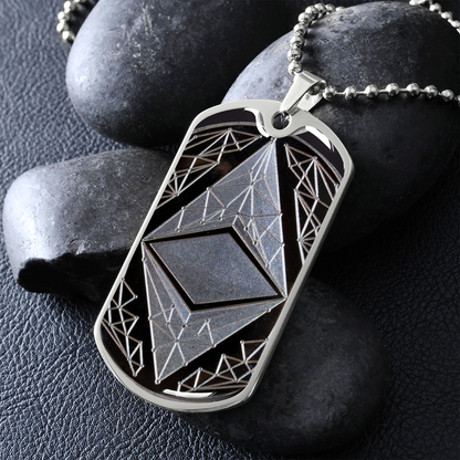Ethereum (ETH) Necklace Crypto Coin | Ethereum Coin | Silver Ethereum Pendant, Ethereum Lover, Crypto Gift For Boyfriend, Crypto Lover #0934