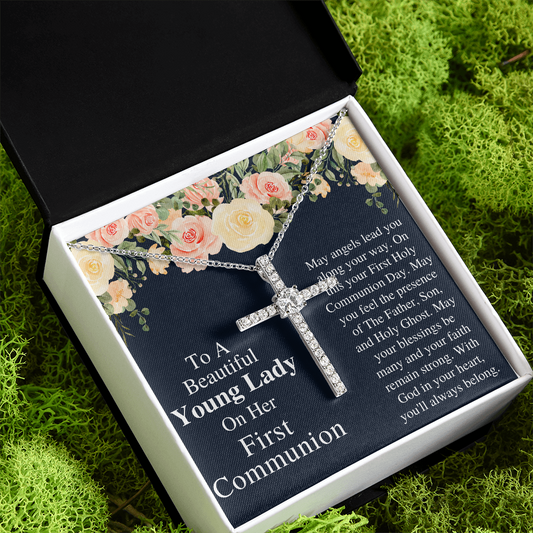 to a beautifule young lady on her first communion