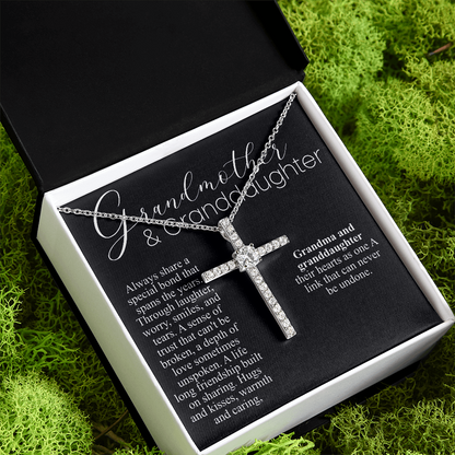 grandma and granddaughter cross