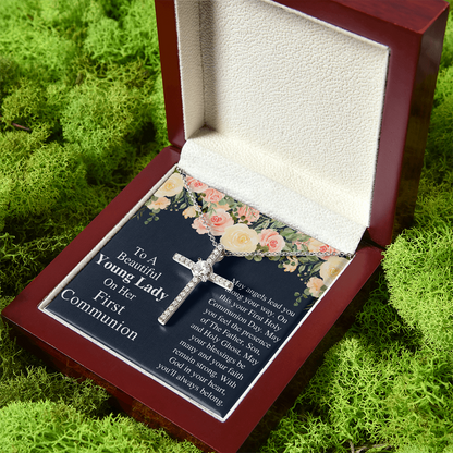to a beautifule young lady on her first communion