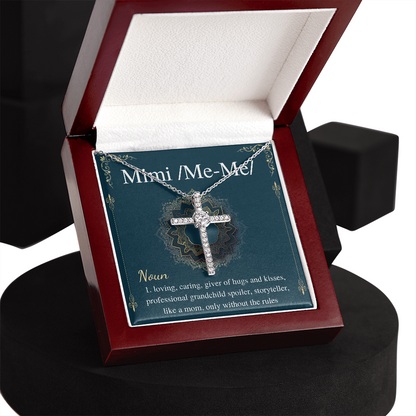 Mimi mothers day gift cz cross necklace for grandma