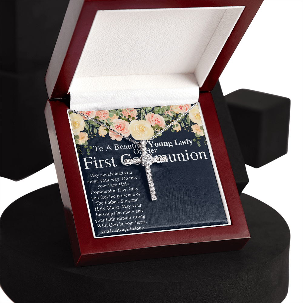 to a beutifule young lady first communion