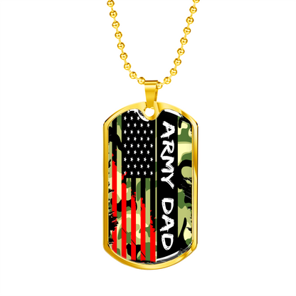 Personalized Dog Tag Army dad father's day gift, Army dad dogtag necklace with Engraving , Gift For Army Dad, Army Father Gift #0017