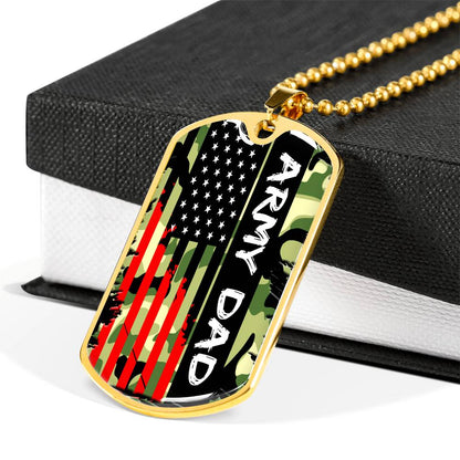 Personalized Dog Tag Army dad father's day gift, Army dad dogtag necklace with Engraving , Gift For Army Dad, Army Father Gift #0017