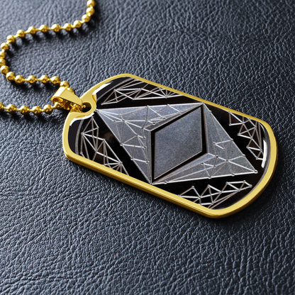 Ethereum (ETH) Necklace Crypto Coin | Ethereum Coin | Silver Ethereum Pendant, Ethereum Lover, Crypto Gift For Boyfriend, Crypto Lover #0934
