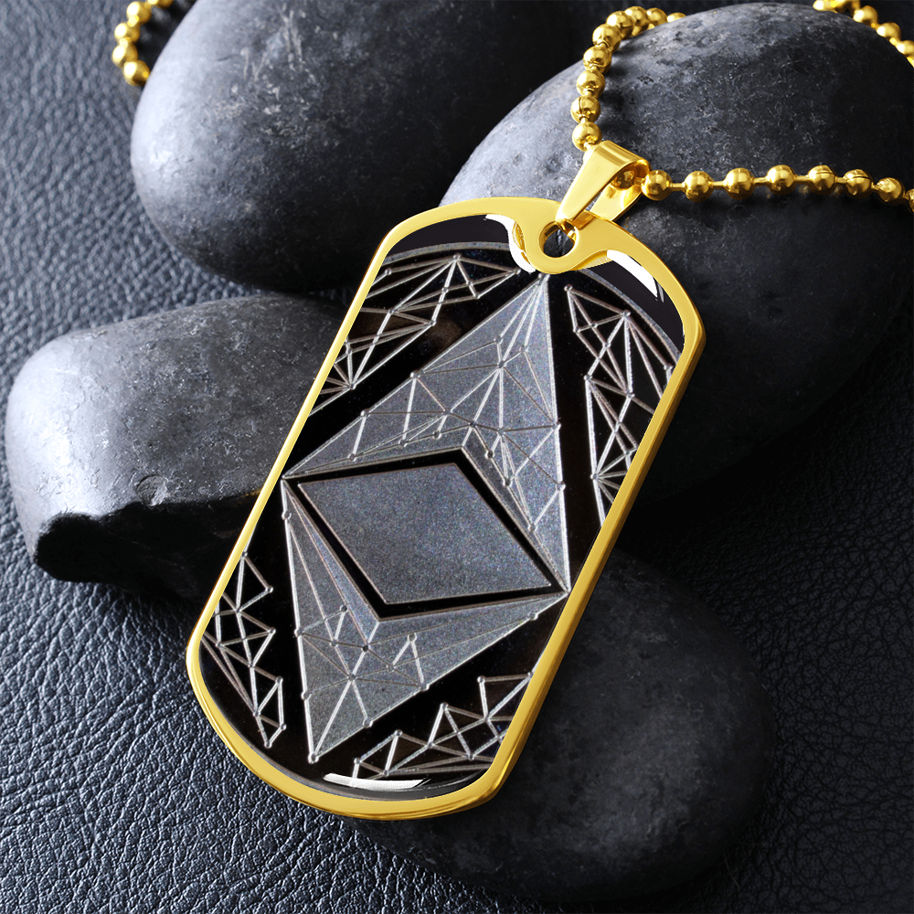 Ethereum (ETH) Necklace Crypto Coin | Ethereum Coin | Silver Ethereum Pendant, Ethereum Lover, Crypto Gift For Boyfriend, Crypto Lover #0934