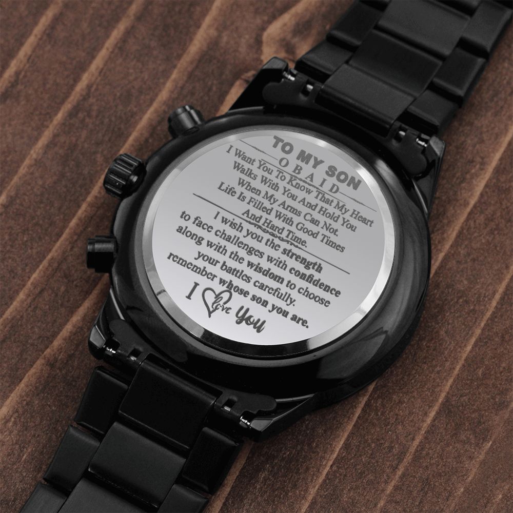 To My Son Watch, Son Christmas Gift for my son, Graduation Gift for my Son from Mom Mother Dad Father, Birthday Watch for Son from Mom #986 obaid