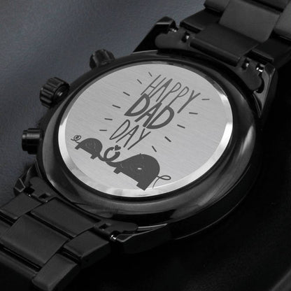 Happy Dad Day Engraved Father's Day Watch, Father's Day Gift From Daughter Or Son, Watch For Dad, Personalized Watch #0005