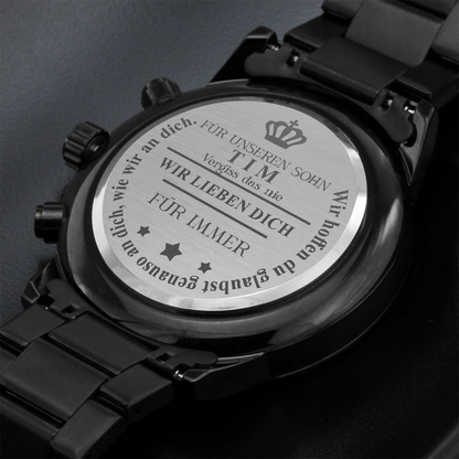 Son Christmas Gift For Son, Personalized Watch for Son, Custom Watch For Son, Son Birthday Gift, Son Keepsake Gift, From Mom & Dad #0983 Tim