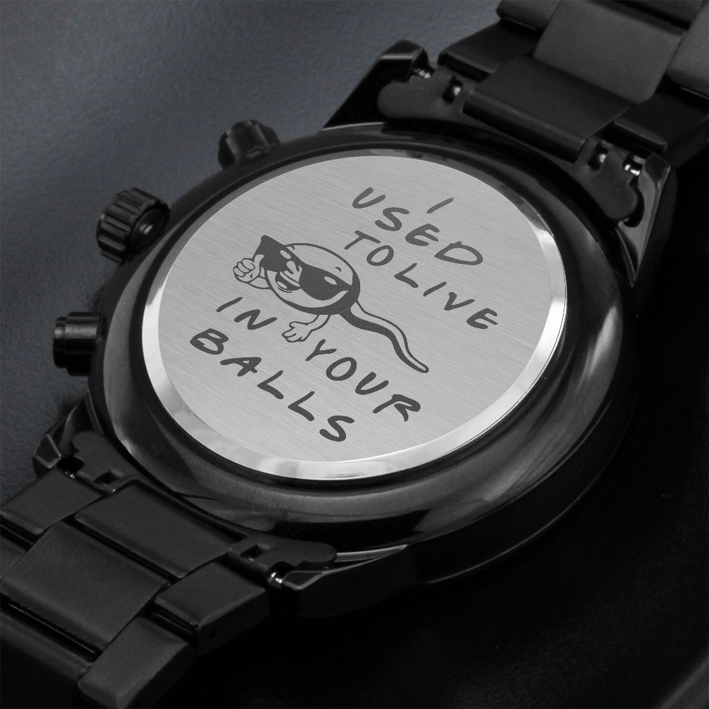 i used to live Black Chronograph