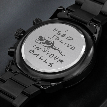 i used to live Black Chronograph