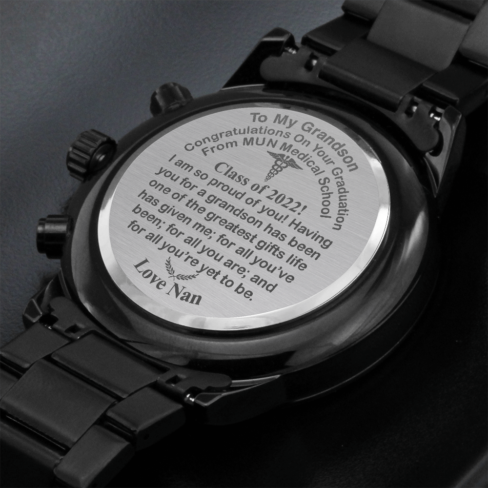 Medical student Graduation gift from grandfather with Medical school name personalization
