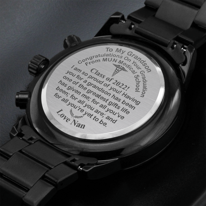Medical student Graduation gift from grandfather with Medical school name personalization