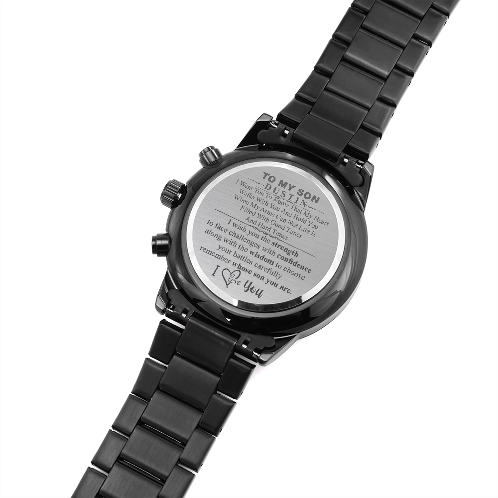 To My Son Watch, Son Christmas Gift for my son, Graduation Gift for my Son from Mom Mother Dad Father, Birthday Watch for Son from Mom #986 dustin