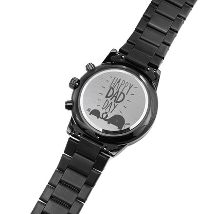 Happy Dad Day Engraved Father's Day Watch, Father's Day Gift From Daughter Or Son, Watch For Dad, Personalized Watch #0005