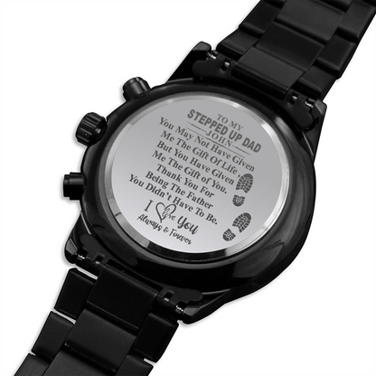 Gifts For Stepdad: Engraved Watch, Personalized Watch, Custom Watch, Step Dad Christmas Gifts, Dad Watch Engrave, Step Father Gift #0987 john