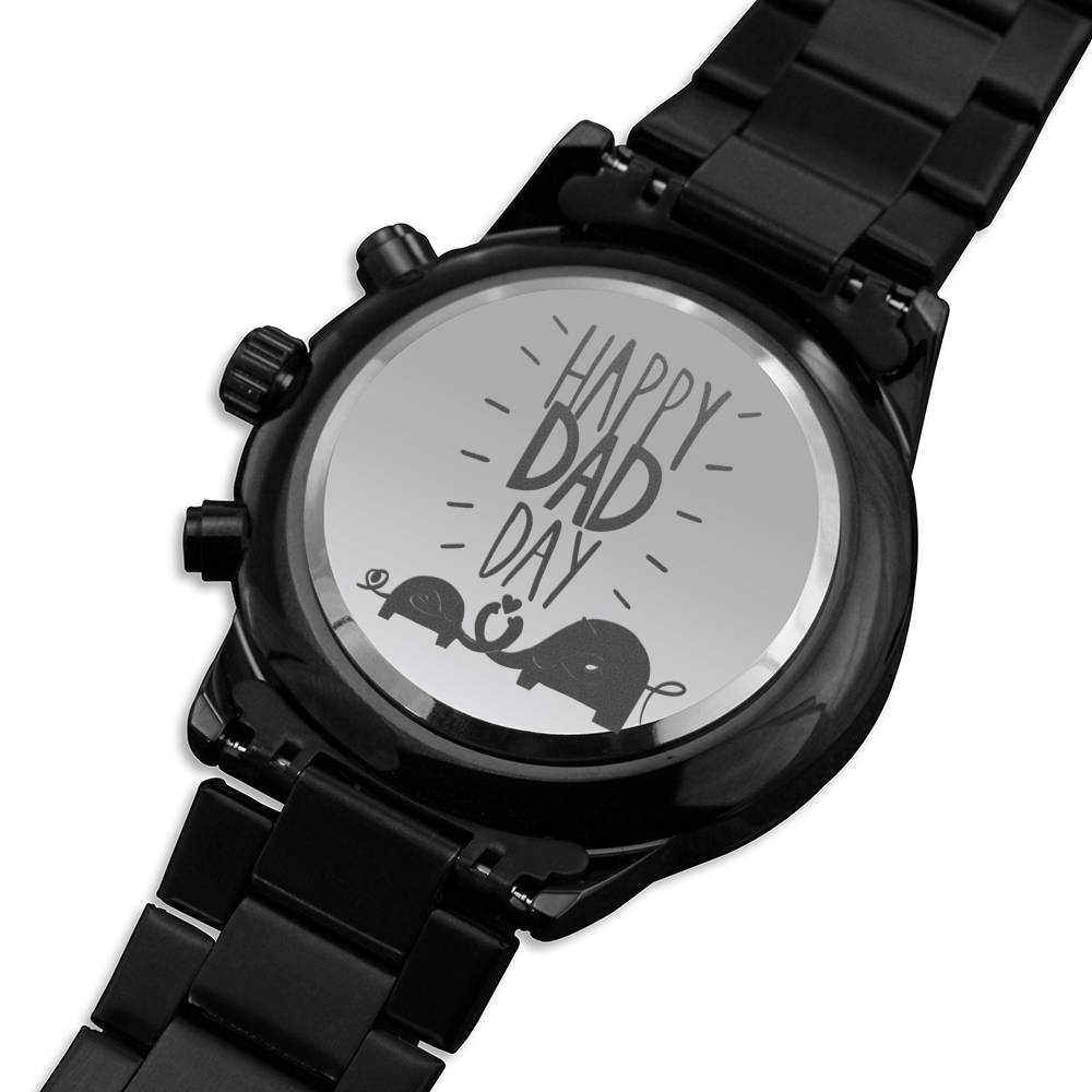 Happy Dad Day Engraved Father's Day Watch, Father's Day Gift From Daughter Or Son, Watch For Dad, Personalized Watch #0005
