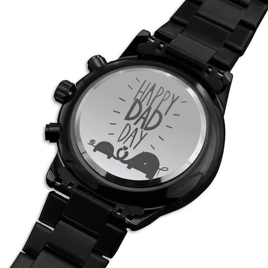 Happy Dad Day Engraved Father's Day Watch, Father's Day Gift From Daughter Or Son, Watch For Dad, Personalized Watch #0005