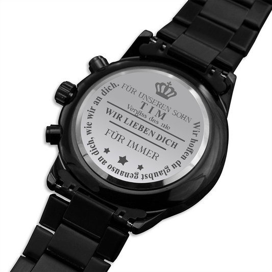 Son Christmas Gift For Son, Personalized Watch for Son, Custom Watch For Son, Son Birthday Gift, Son Keepsake Gift, From Mom & Dad #0983 Tim