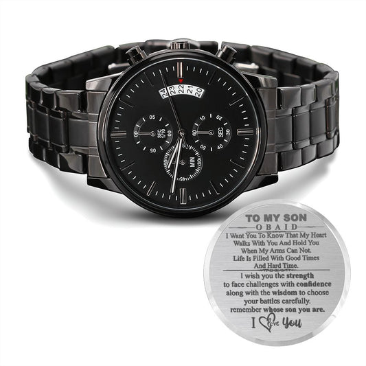 To My Son Watch, Son Christmas Gift for my son, Graduation Gift for my Son from Mom Mother Dad Father, Birthday Watch for Son from Mom #986 obaid