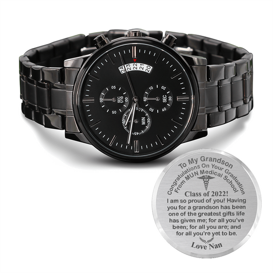Medical student Graduation gift from grandfather with Medical school name personalization