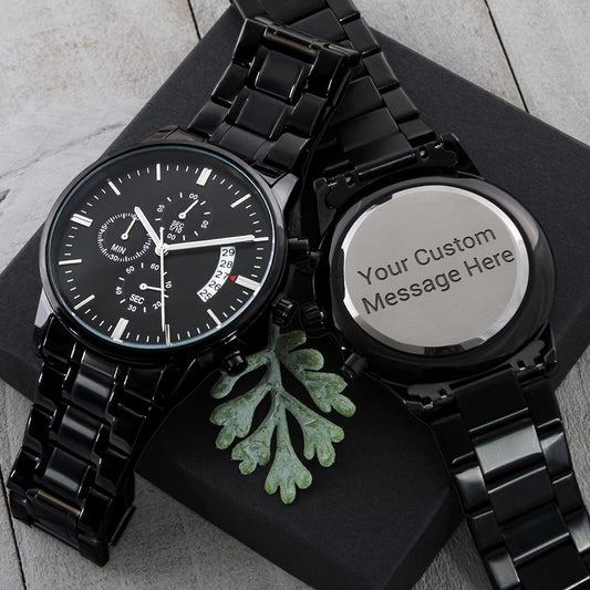 Engraved Stainless Steel Watch for Fathers Day Gifts Personalized Groomsmen Watch, Dad Birthday Present, Grandfather Keepsake, Gift For Son
