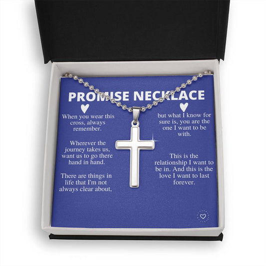 Promise Necklace for Him, Cross Necklace For Boyfriend, Anniversary Gift, Promise Gift For Him, Promise Jewelry, Boyfriend Necklace #0600