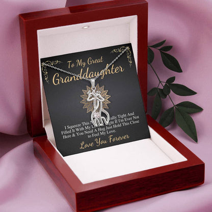 To My Great Granddaughter Gift For Great Granddaughter Birthday Necklace From Great Grandma/Great Grandpa,Granddaughter Christmas Gift #0527 no