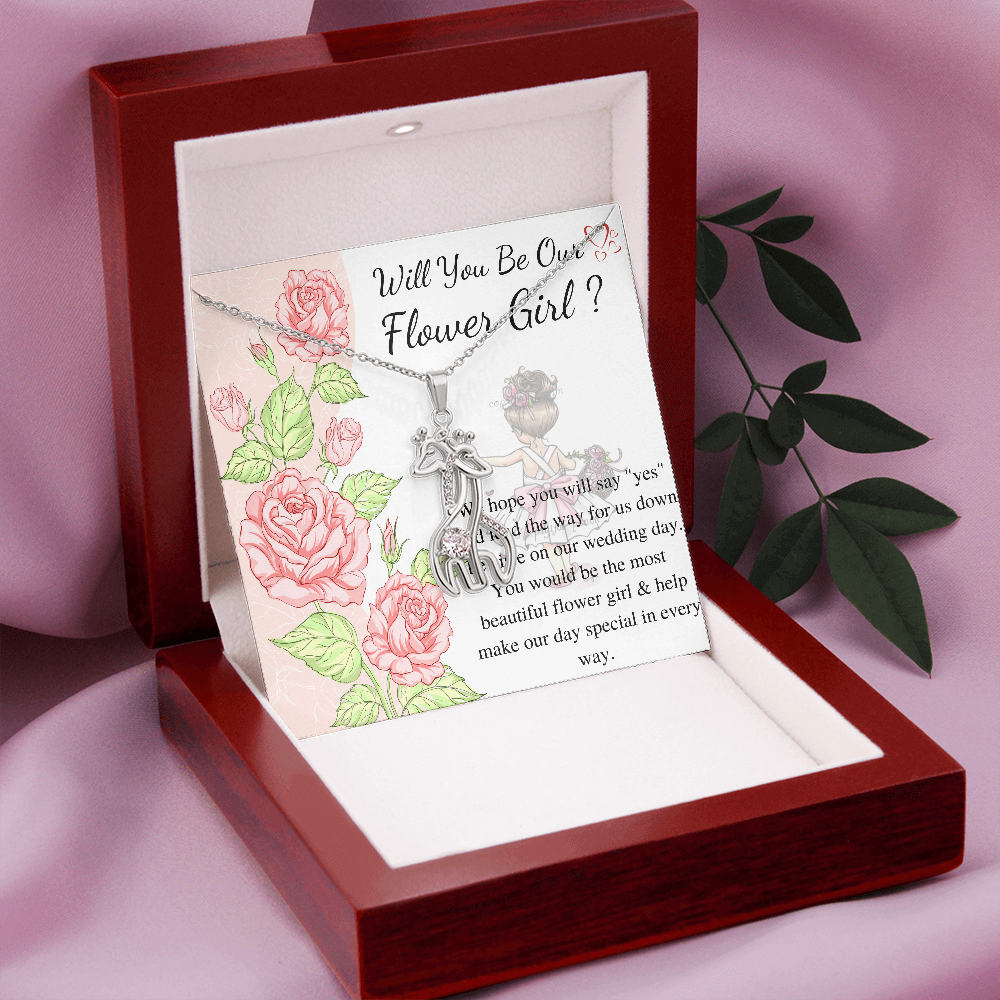 Will You Be My Flower Girl Gift Flower Girl Jewelry Gift Little Girl Gift Wedding Flower Girl Proposal Gift Personalized gift from bride