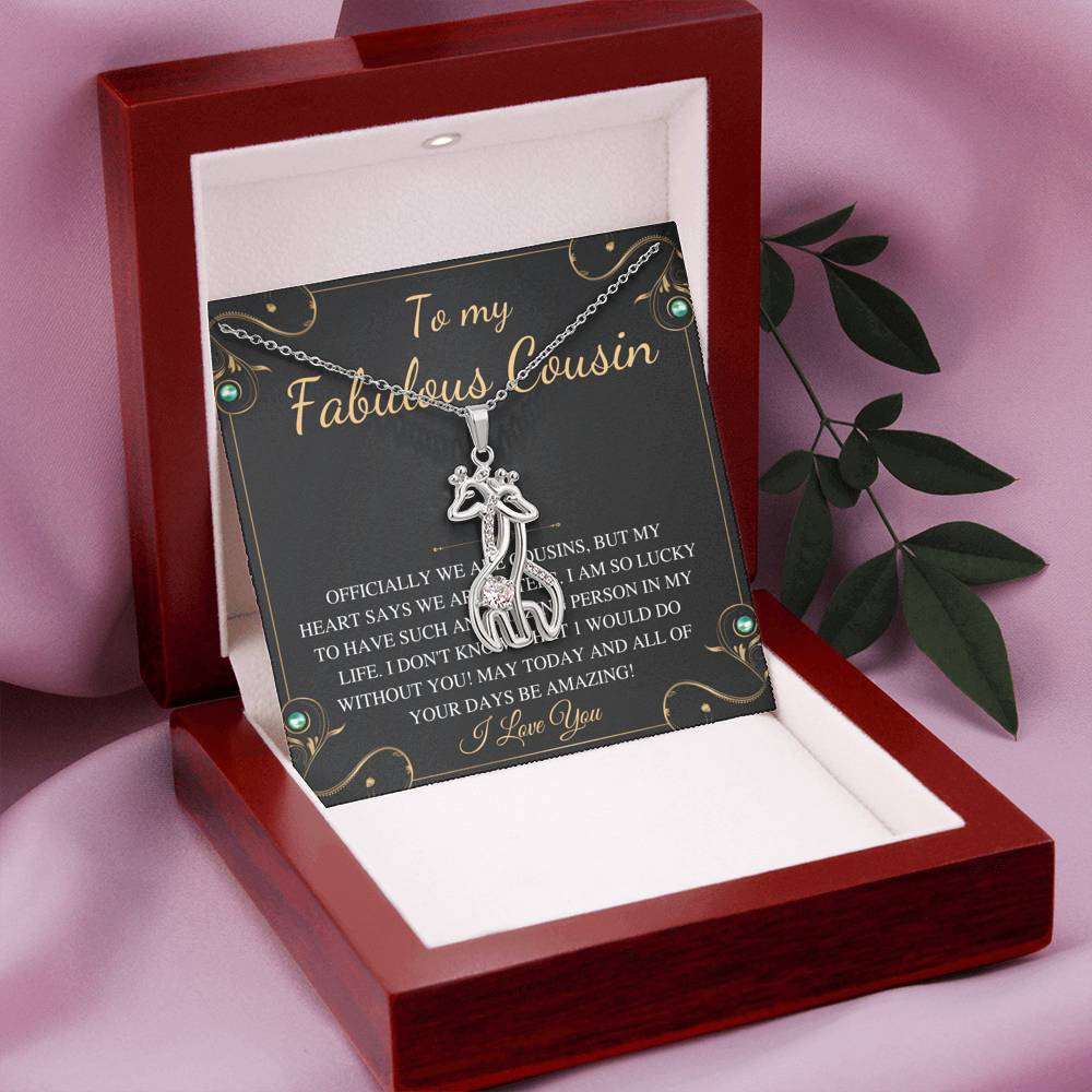 to my fabulous cousin