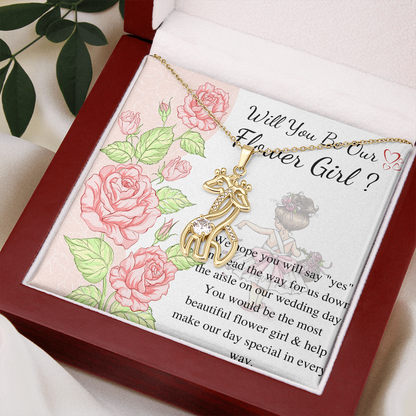 Will You Be My Flower Girl Gift Flower Girl Jewelry Gift Little Girl Gift Wedding Flower Girl Proposal Gift Personalized gift from bride