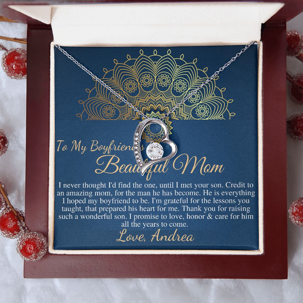 Gift For Boyfriend's Mom, Boyfriend's Mom Gift, To My Boyfriends Mom Gift, Mother's Day Gift for Boyfriends Mom, Boyfriend's Mom Heart #0422 Andrea