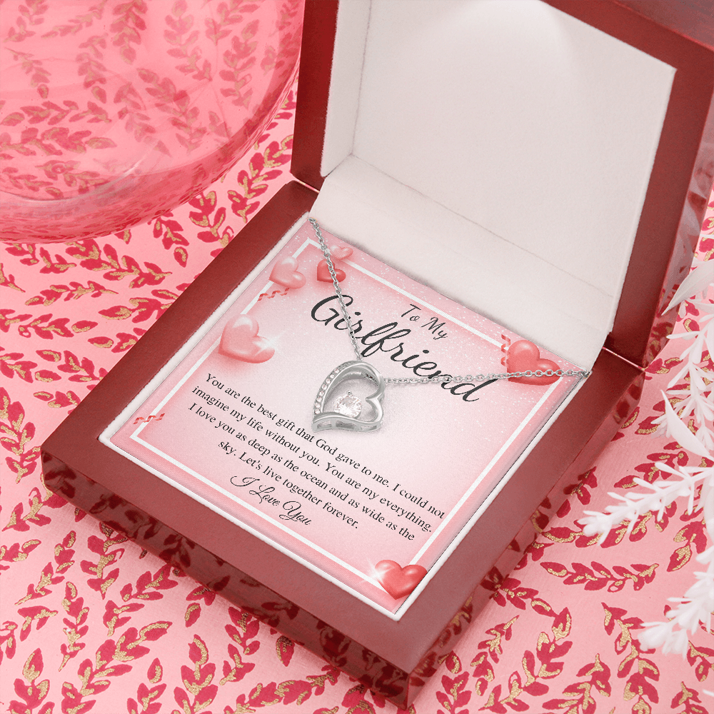 To My Girlfriend Necklace, Romantic Gift for Valentines Day Gift For Girlfriend, Anniversary Gift for Girlfriend, Girlfriend Birthday