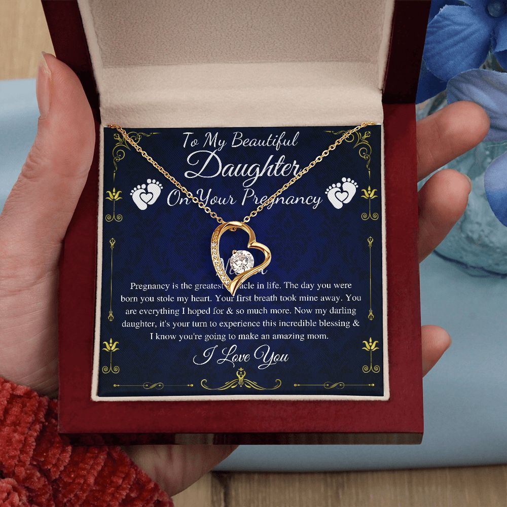 Daughter Pregnancy Gift for Daughter Baby Shower Gift for Mom to be Gift for Expecting Mom Gift Pregnant Daughter Gift from Mom, Heart #0212 Nichol