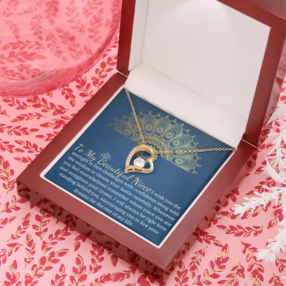 Forever Love Necklace Gift for Niece from Aunt on Birthday , Anniversary , Wedding , Keepsake Gift
