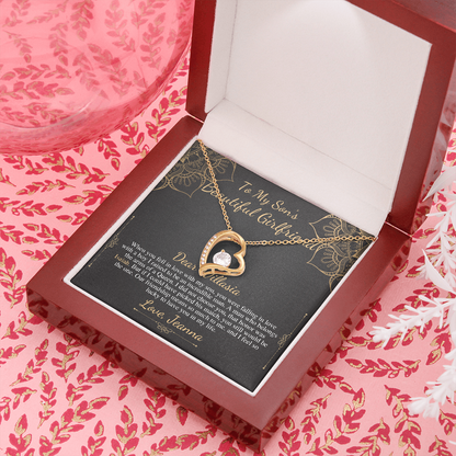 To My Son’s Girlfriend Necklace, Son's Girlfriend Christmas Gift, Sons Girlfriend Gift, Gift For Son's Girlfriend, Birthday Gift #0530 Jeanna