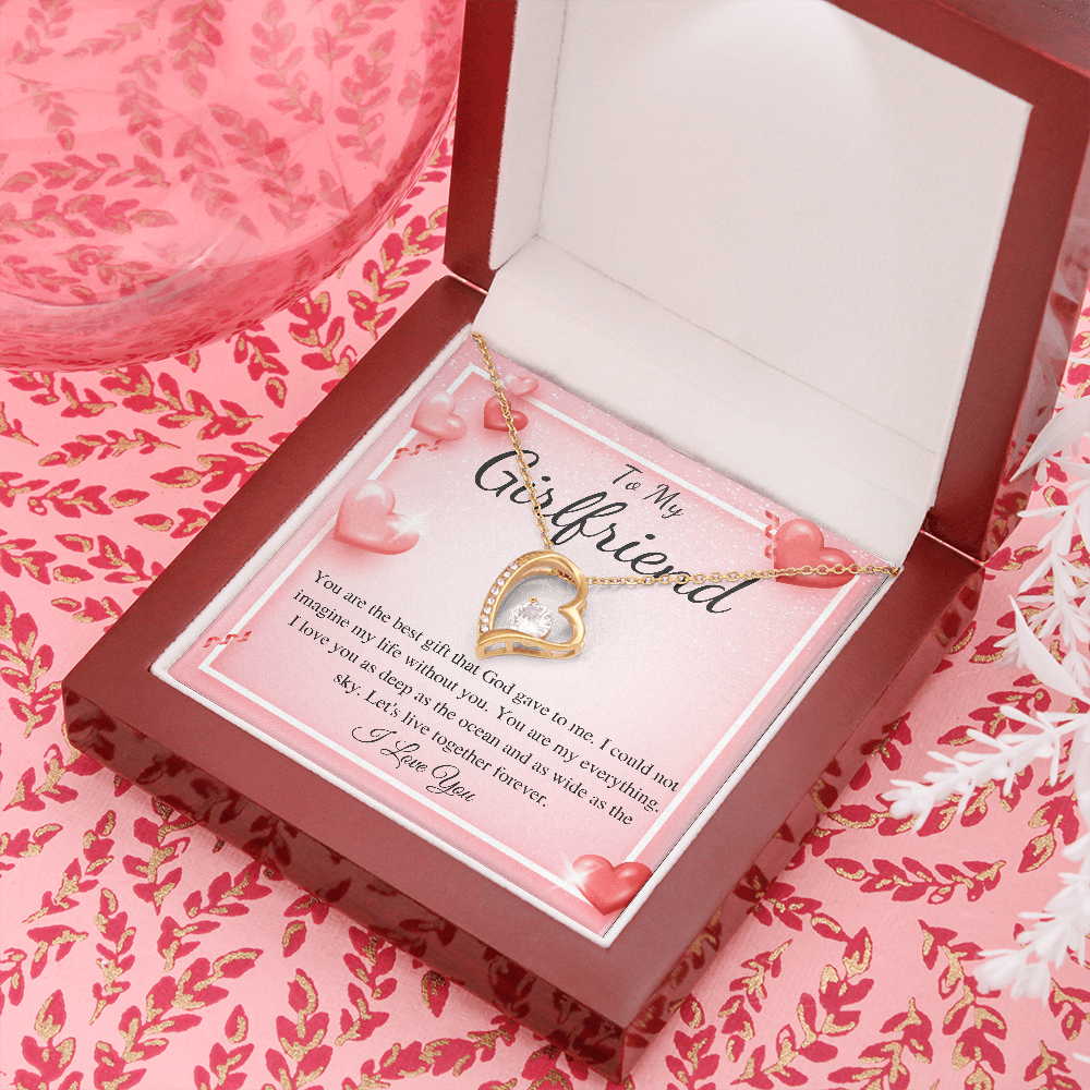 To My Girlfriend Necklace, Romantic Gift for Valentines Day Gift For Girlfriend, Anniversary Gift for Girlfriend, Girlfriend Birthday