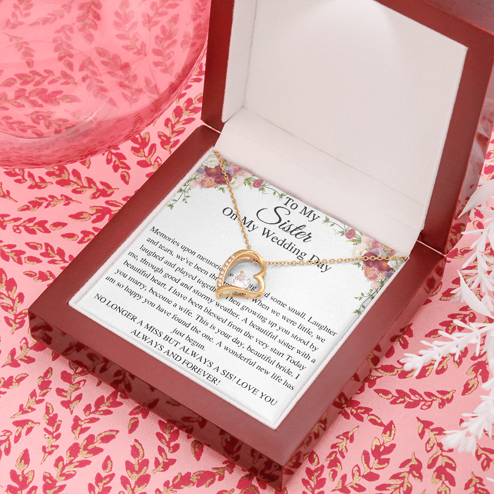 Sister Wedding Gift from Bride, Sister of the Bride Necklace, Sister Wedding Gift, Thank you Gift to Sister, keepsake gift, gift for her