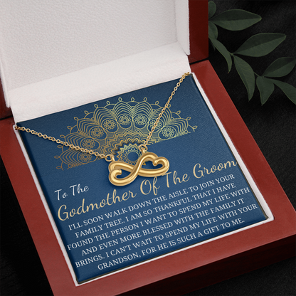 Gift for Godmother from bride , Thank you Gifts, Wedding Thank you card for Godmother, Keepsake gift Godmother Gift for her