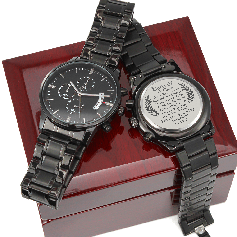 Gift for Uncle Of The Groom Gift from Groom, Uncle of the Groom Watch from Nephew on Wedding Day, Groom to Uncle Gift, Uncle Wedding Gift adam