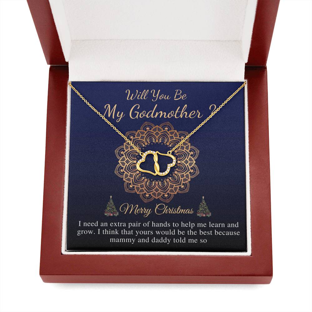 Godmother Christmas Gift From Goddaughter, Gift for Godmother Necklace for Godmother Gift for Christmas,From Godson,Godmother Proposal #0823