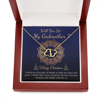 Godmother Christmas Gift From Goddaughter, Gift for Godmother Necklace for Godmother Gift for Christmas,From Godson,Godmother Proposal #0823