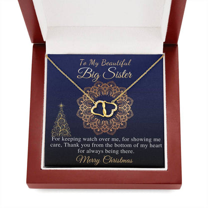 Big Sister Christmas Gift Necklace Sister Gifts, Custom Chritmas Gift for Big Sister Jewelry Gift for Big Sister From Little Sister #0827