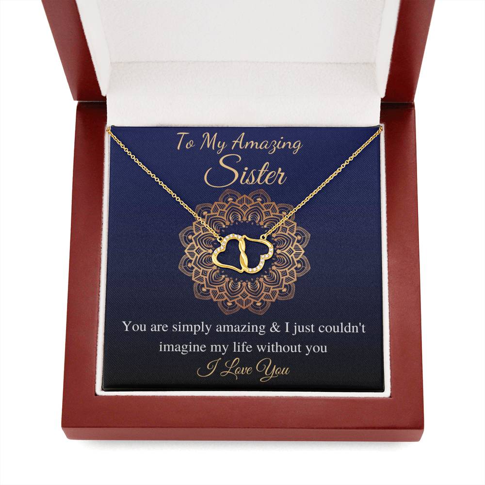 Gift for Sister From Sister, Present for Sister From Brother, Christmas Gift For Sister, Wedding Gift For Sister, 10K Gold Necklace #0802