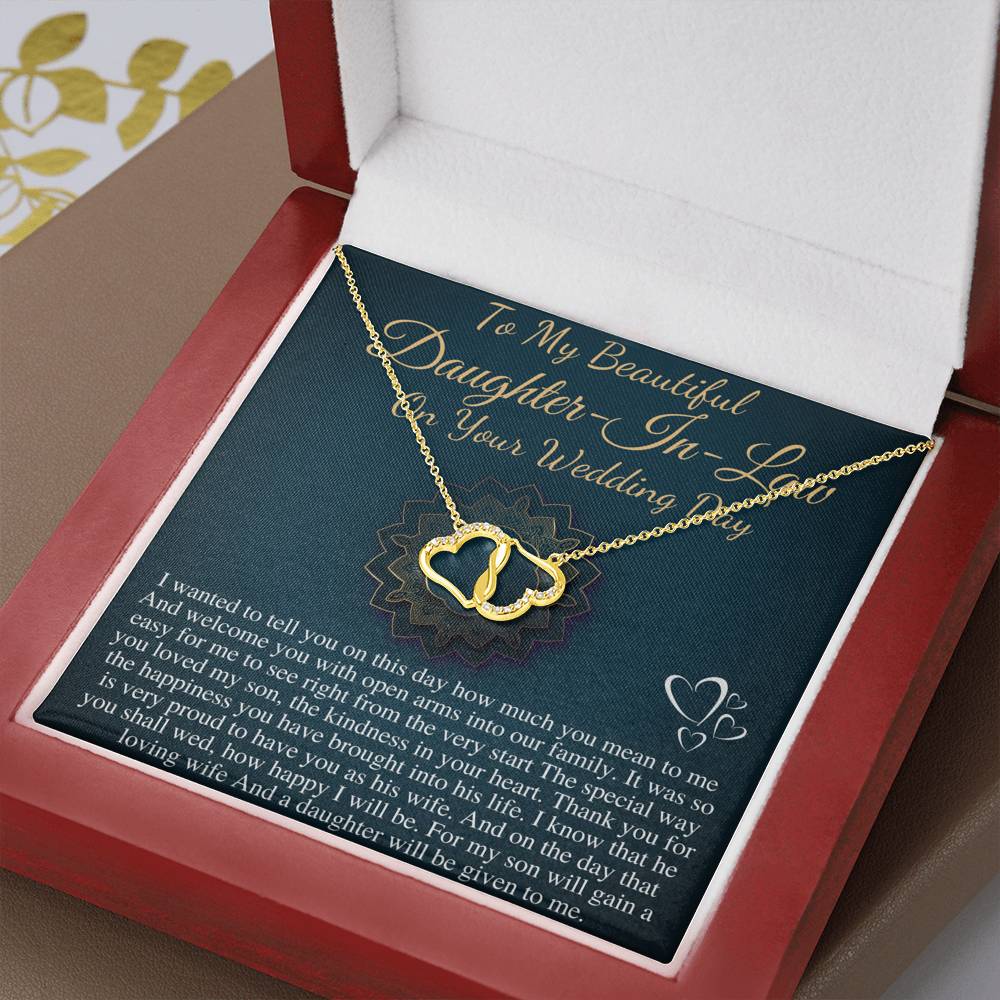 To Our Daughter-In-Law Gift On Wedding Day, Future Daughter In Law Wedding Gift, Bride Gift From Mother & Father In Law,10K Solid Gold #0780