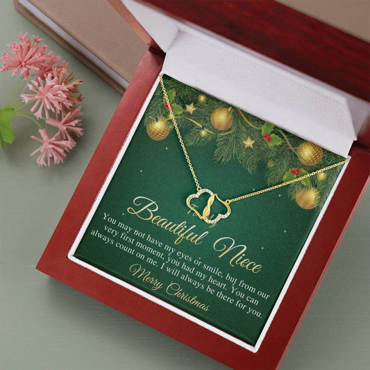 Niece Christas Gift Necklace From Aunt and Niece Gift for Niece On Christmas Day, Christmas Necklace For Niece, Merry Christmas Gift #0824