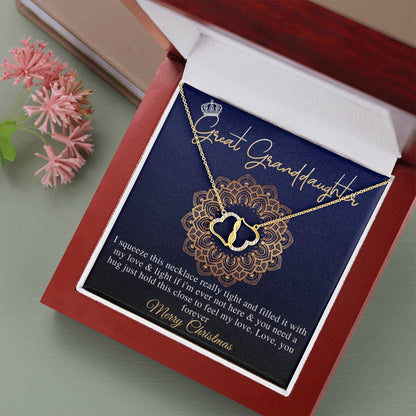 Great Granddaughter Christmas Gift For Great Granddaughter Necklace From Great Grandma/Great Grandpa, Christmas Gift For Granddaughter #0826